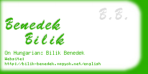 benedek bilik business card